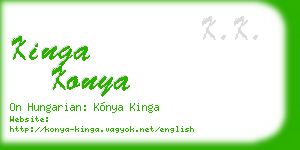 kinga konya business card