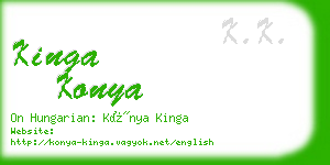 kinga konya business card